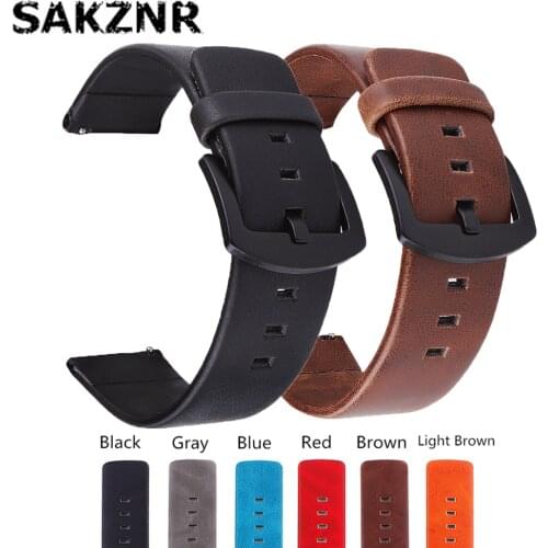 Leather Watch Bracelet For Huawei watch gt 2e strap Replacement Belt 20 22mm Watch band For galaxy watch 46mm active 2 Watchband