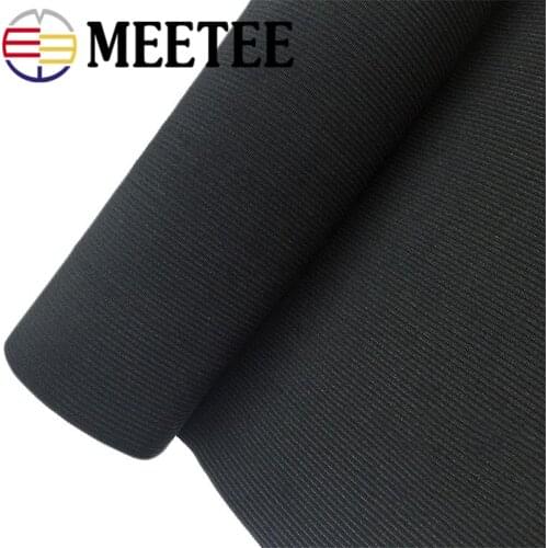 Meetee 10/15/20/25/30/40/50cm Black White Crochet Belt Elastic Bands Strap for Maternal Abdomen Wrist Waist DIY Sewing Rubber