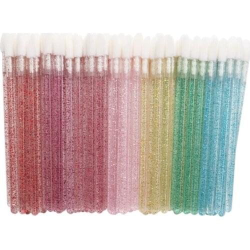 50/100Pcs Disposable Lip Brush Eyelash Brushes Crystal Lashes Micro Brushes Eyelash Extension Applicator Cleaner Beauty Tools