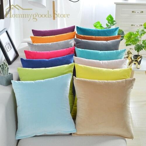 Luxury Velvet Cushion Cover Pillow Cover Pillowcase Green Yellow Pink Blue Home Decorative Sofa Throw Pillows Cover Home Textile