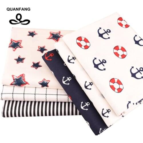 QUANFANG New Twill Cotton Fabric For Sewing DIY Quilting Tissue Baby Children Sheet,Pillow Cushion Curtain Material Half Meter