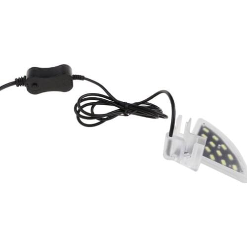 2021 New EU 100-240V LED Clip-on Fish Tank Aquarium Lighting Bulb White Light