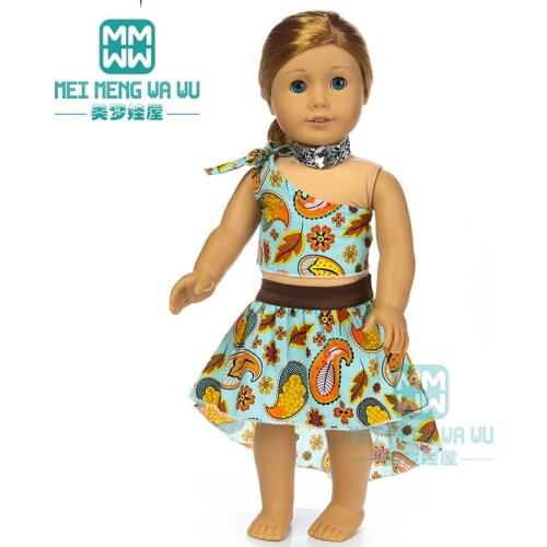 Clothes for doll fits 18 inch american doll fashion Off-the-shoulder dress, girl princess dress, shoes