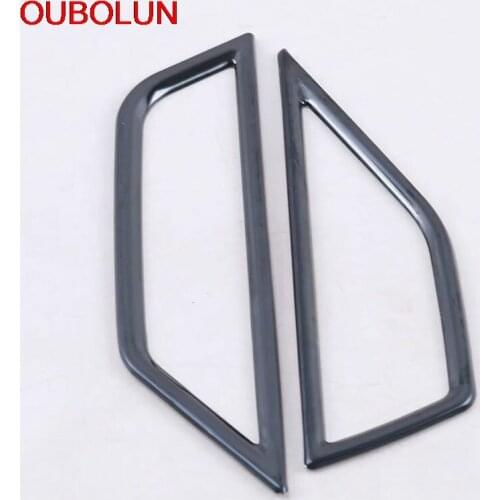 OUBOLUN For Volkswagen Tiguan MK2 2017 2018 2019 Front Air Condition Vent Outlet Cover Trim Interior Accessories Stainless Steel