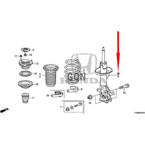 Right front shock absorber 2013-Hon daC IV IC hydraulic spring shock absorber electric vehicle nitrogen damper
