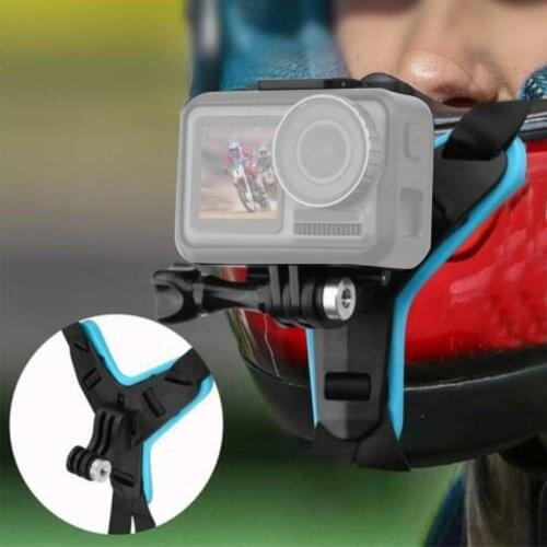 Motorcycle Helmet Chin Strap Mount Holder For GoPro Camera 9 for Xiaomi OSMO 7 Hero 8 Accessories Action Yi 5 Action X8B1