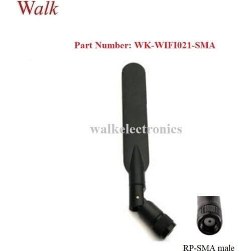 RP-SMA male foldable 2.4GHz 5.0-5.8GHz dual band wifi rubber stubby antenna