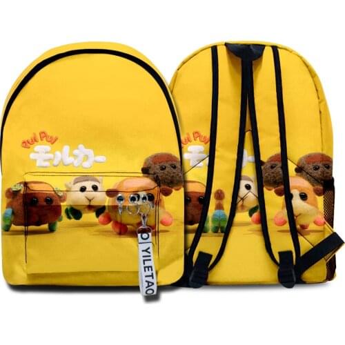 Weysfor Anime PUI PUI Molcar 3D Print Backpack Bags Anime Cartoon Guinea Pig Backpacks Men Women Teenage Mochilas School Bags