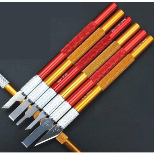 SAYTL Metal Handle Scalpel 10 PCB Blades Knife Wood Paper Cutter Craft Pen Knives Engraving Knife DIY Repair Hand Tools