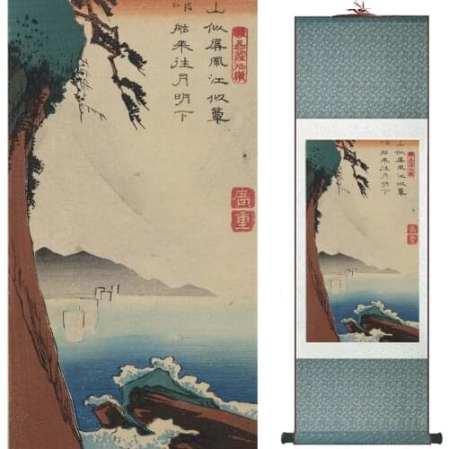 Old fashion painting landscape art painting Chinese traditional art painting China ink painting20190817005