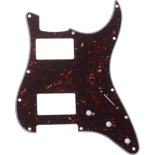 Musiclily Pro 11 Hole Guitar Strat Pickguard HH for American/Mexican Fender Standard Stratocaster Style, 4Ply Tortoise Shell