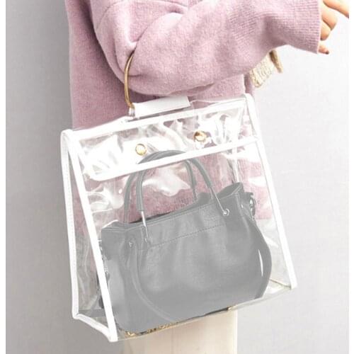 Storage Bags Transparent Dustproof Purse Wallet Storage Bag Organizer Holder Handbag Pouch Organizer Home storage органайзер