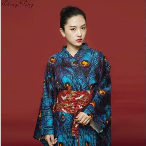 Japanese kimono traditional dress yukata female geisha costume haori obi traditional japanese kimonos cosplay clothing Q652
