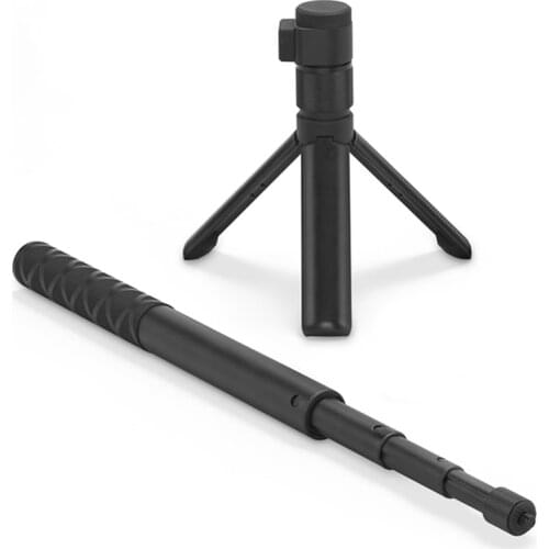 Bullet Time Bundle Extension Rod Invisible Selfie Pole Folded Tripod Handle 28cm-111cm Time Shooting for Insta360 ONE X / ONE R