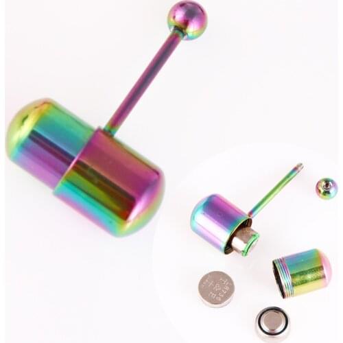 1 Pcs Tongue Vibrator Ring Vibrating Barbell Blowjob Fun Climax Clit Penis Massage Punk Style Sexy Adult Sex Toy for Men Women