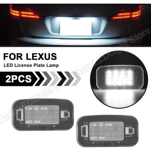 2Pcs For Lexus IS200t IS250 IS300 IS350 IS Turbo IS200T GS 200t GS300 GS350 GS350h GS450H LED License Number Plate Light Lamps