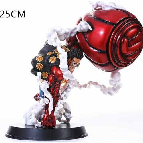 25CM One Piece Gear Fourth Luffy Figure Snake Man Luffy PVC Monkey D Luffy Gear 4 Statue Collection Toy