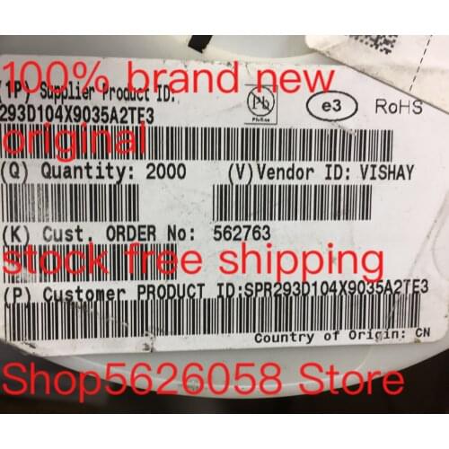 293D104X9035A2TE3 SPR293D104X9035A2TE3 SMD 100% new original freeshipping STOCK 50PCS-3000PCS/LOT