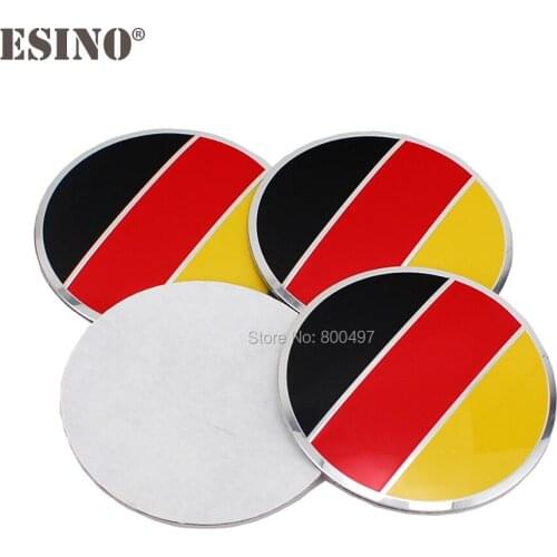 40 x Car Styling Germany Flag 3D Metal Chrome Aluminium Alloy Wheel Center Cap Stickers Wheel Hub Cap Decals 3D Emblems Badges
