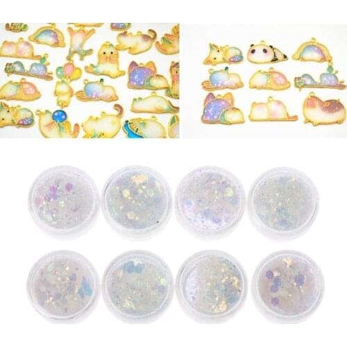 8Pcs UV Color Change Mica Powder Sunlight Reactive Glitter Resin Jewelry Making