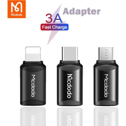 Mcdodo 3A OTG Adapter USB Type C to Lightning to Micro USB Sync Charger For iphone Samsung Redmi Android Charging Data Converter