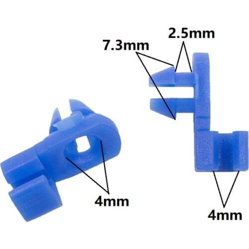 Auto Plastic Door Lock Rod Clip Fixeding Side Fastener Clips Blue 4mm cord lock Snaps Car accessories