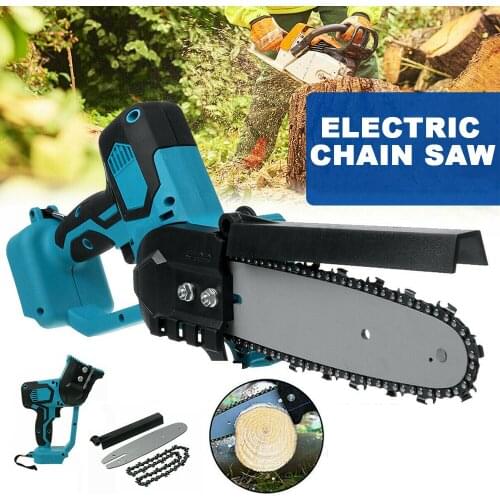 WENXING 8 inch Electric Saw Chainsaw Wood Cutters Bracket Motor For Makita 21V Battery 500r/min Chain Saw Power Tool