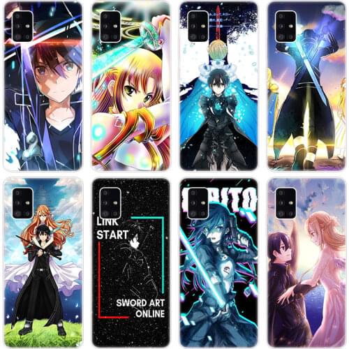 Sword Art Online SAO anime Soft Case for Samsung Galaxy A12 A02 A03S A21S A22 A32 A52 A72 A82 S21 Plus FE Ultra M02S M12 Cover