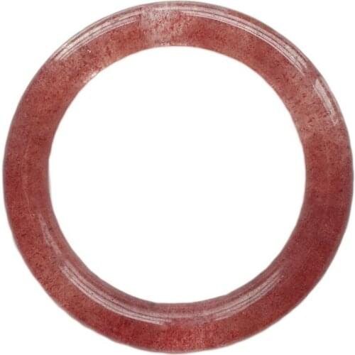 Precious Red Natural Strawberry Quartz Crystal Round Fashion Bangles For Women Lady Inner Diameter 52- 60mm