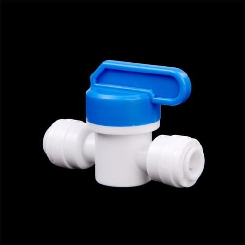1/4" - 1/4" PE Pipe Fittings Hose Quick Connection Ball Valve Water Reveser Osmosis Aquarium System