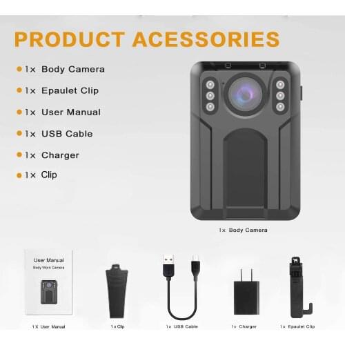 CammPro M1N HD waterproof security camera police body worn camera 140 degree police enforcement recorder