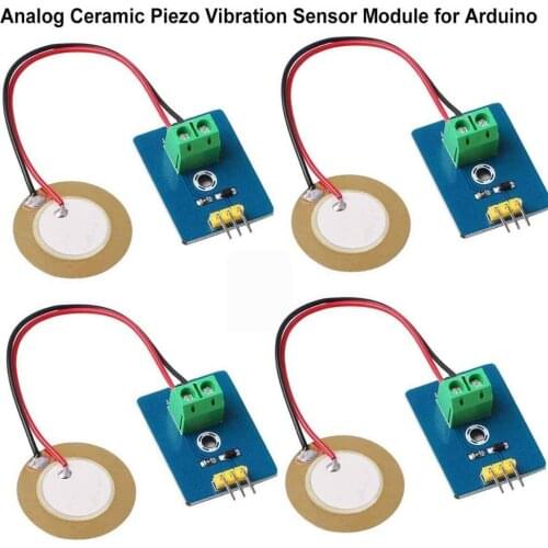 Diy Kit 3.3v/5v Ceramic Piezo Vibration Sensor Module Analog Controller Electronic Components Supplies Sensor For Arduino Uno R3