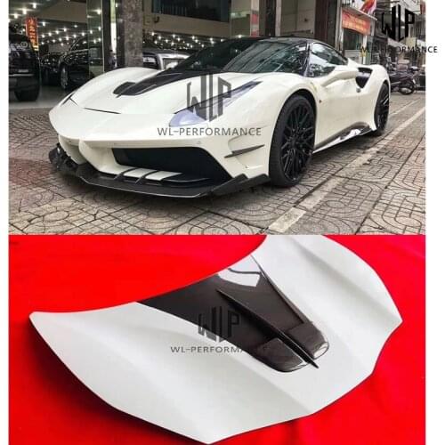 488 Eengine hood Bonnets hood covers Car styling High quality Carbon fiber For Ferrari 488 Car body kit