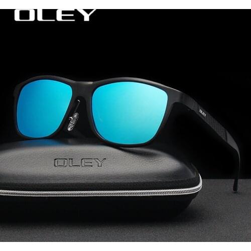 OLEY Brand Mens Polarized Sunglasses Business Classic High Quality Full Frame Aluminum Magnesium Glasses Women UV400 goggles