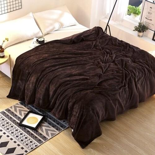 Soft Warm Thick Flannel Blankets For Beds Faux Fur Summer Throw Winter Fluffy Fuzzy Sofa Cover Bedspread Winter Blankets