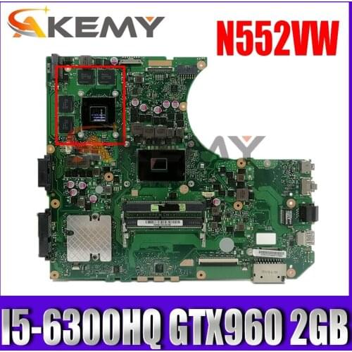 N552VW MB._0M/I5-6300HQ/AS GTX960 2GB Mainboard For ASUS N552V N552VW Laptop Motherboard 90NB0AN0-R00050 100% Tested