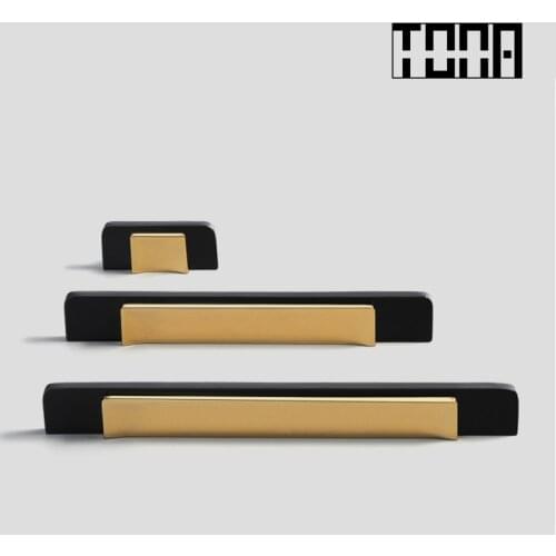 Nodic Affordable Luxury Cabinet Handles Solid Zinc Alloy Golden Kitchen Cupboard Pulls Drawer Knobs Furniture Handle Hardware