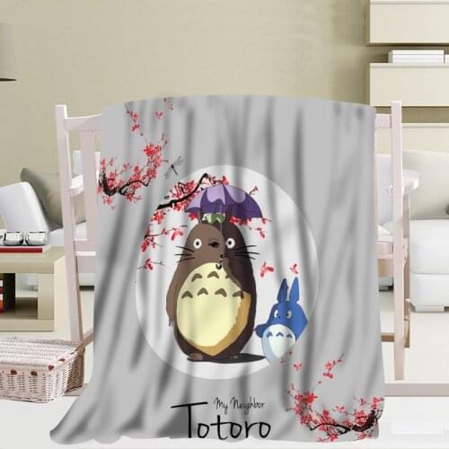 New Arrival Custom Totoro Blanket Sofa New Blanket Portable Soft Blanket Bed Plane Travel Adult Home Blanket