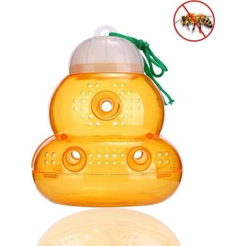 Plastic Trap for Bees Yellow Jackets, Reusable Hanging Outdoor Bee Trap Catcher, Insect Catcher Honey Bee Trap