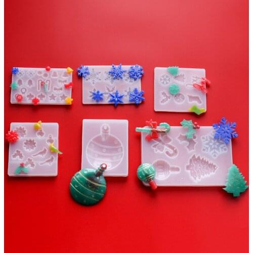 DIY Handmade Making Christmas Pendant Silicone Modeling Crystal Epoxy Resin Mold Supplies