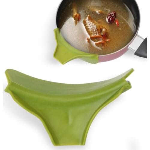 Liquid Flow Nozzle Silicone Cookware Edge Deflector Kitchen Accessories Pans Leakproof Tools Soup Funnel Tools