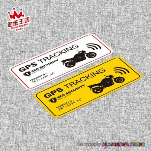 ALARM SYSTEM GPS TRACKING DEVICE Warning helmet motorcycle motorbike Sticker Decal Waterproof Reflective M24