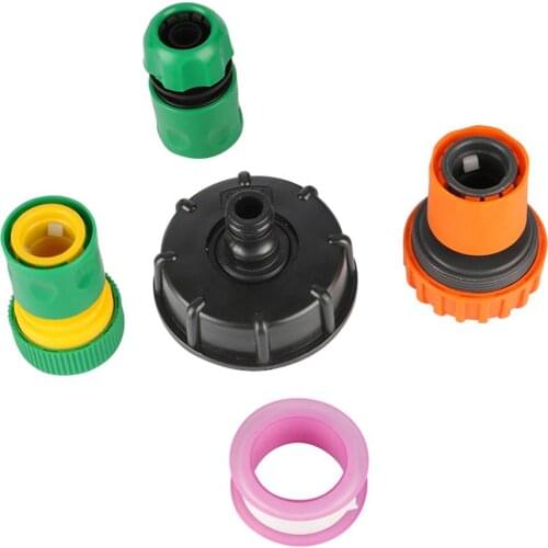 Garden Irrigation 1/2" 3/4" 1" Pipe Interface Quick Connector 60mm Coarse Thread IBC Tank Water Tank Adapter Watering Connectors