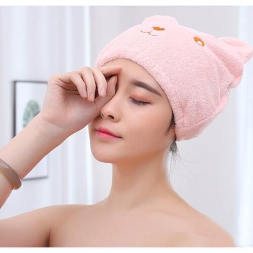 Microfiber Hair Turban Shower Cap Quickly Dry Hair Shower Hat Wrapped Towel Bathing Cap Bathroom Accessories shower cap