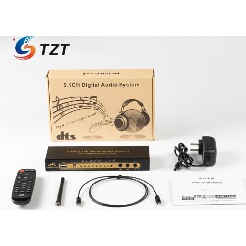 TZT HD851BT HDMI-Compatible 5.1CH Digital Audio System DTS/AC3 With USB HiFi Music Player Bluetooth 5.0 Version