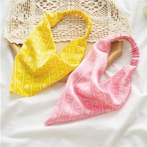Candy Color Women Satin Headband Triangle Hair Scarf Elastic Hair Band Hairband Bandanas Headscarf Turban Headwrap