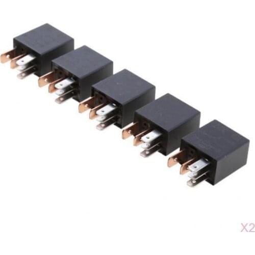 10 Pieces 12V Micro 30A 5-Pin Automotive Changeover Relay Car Bike Boat