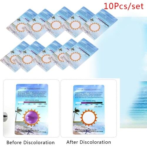 10Pcs/set UVB Test Cards Reptiles Terrarium UV Test Card Life Effective Tests Measurement Analysis Tools