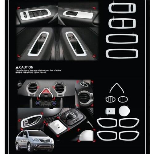 13 pieces/set ABS Chrome-plated Interior Parts for 2009-2015 Renault Koleos