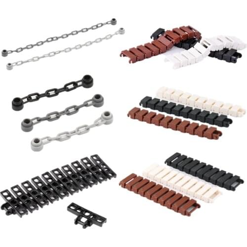 MOC Accessories Armored Car Tank Track Building Block DIY Chain Ship Fence Chain Puzzle Plug-in Bricks 92338 3873 30104 C242